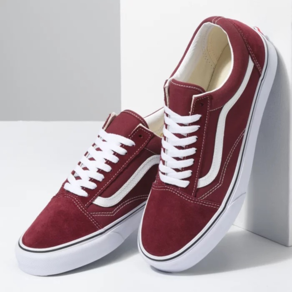 Vans Old Skool Pomegranate/White Mens 12 NEW